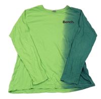 Zeleno-tmavozelené triko s logem Bench.