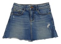 Modrá riflová sukně+ s prošoupáním ZARA