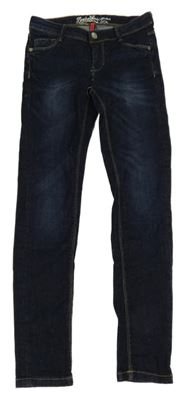 Tmavomodré skinny rifle LEMMI