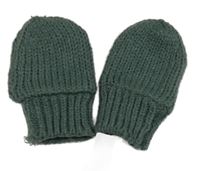 Nové - khaki pletené rukavice H&M