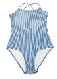 Modro-bílé pruhované jednodílné plavky H&M