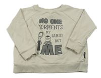 Světlešedá mikina s Addamsovovou rodinou zn- cribstar