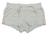 Světlešedé melírované kraťasy s pruhem C&A