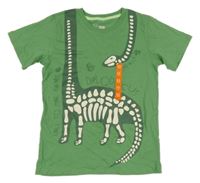 Zelené tričko s dinosaurem little kids