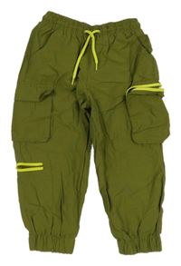 Khaki cargo cuff šusťákové kalhoty Kiki&Koko