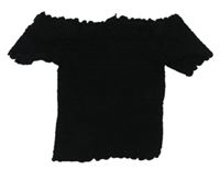 Černé žabičkové crop tričko PRIMARK
