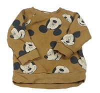 Hnědá mikina s Mickeym H&M