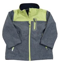 Tmavomodro-limetková softshellová bunda Kiki&Koko