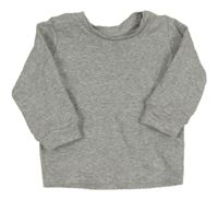 Šedé melírované žebrované triko Matalan