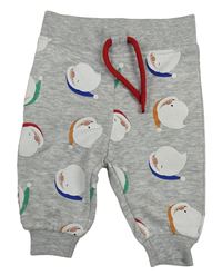 Šedé melírované tepláky se Santy Primark