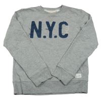 Šedá melírovaná mikina s písmeny H&M