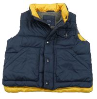 Tmavomodrá šusťáková zateplená vesta GAP