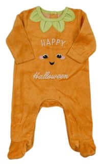 Oranžový sametový overal - dýně