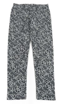 Černo-bílé květované legíny Yigga