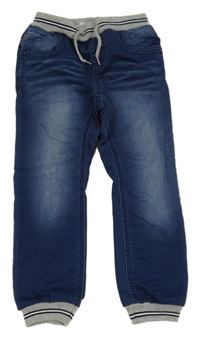 Modré teplákové cuff rifle s úpletovým pasem Name it