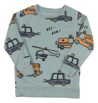 Světlemodrá mikina s dopravními prostředky George