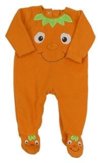 Oranžový fleecový overal - dýně George