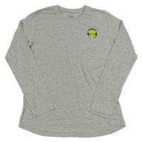 Šedé melírované triko se sluchátky a ovladačem Studio