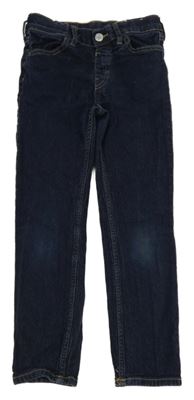 Tmavomodré slim fit rifle H&M