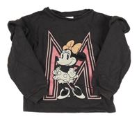 Antracitová mikina s Minnie a volánky Disney