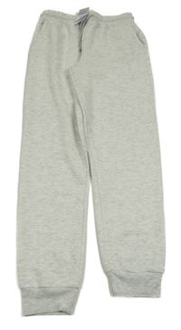 Nové - Světlešedé melírované prošívané tepláky Primark