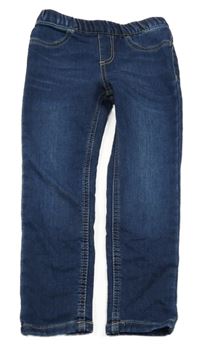 Tmavomodré teplákové džegíny H&M