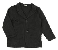 Tmavošedo-černé kostkované slavnostní sako H&M