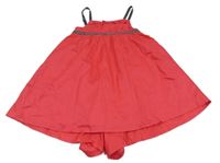 Malinové šaty s volánkem Vertbaudet