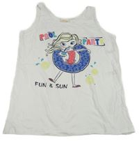 Bílý top s dívkou Kids