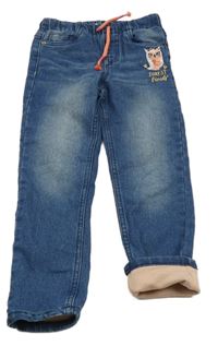 Modré podšité jogger rifle se sovou Kiki&Koko