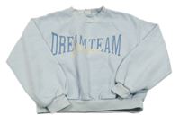 Světlemodrá crop mikina s nápisem Lindex