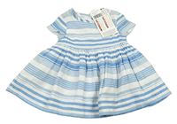 Nové - Bílo-modré pruhované šaty Orchestra