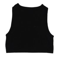 Černý žebrovaný sportovní crop top Primark