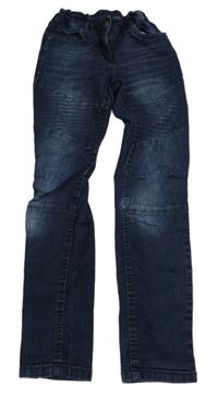 Tmavomodré skinny rifle s žebrováním Pepperts