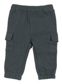 Nové - tmavošedé tepláky s kapsami 