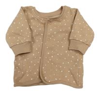 Hnědá puntíkatá propínací mikina zn. Primark