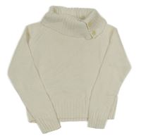 Smetanový svetr s komínovým límcem Alive