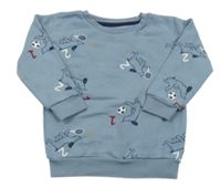 Modrá mikina s pejsky Primark