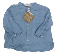 Nové - světlemodrá lněná košile Mayoral