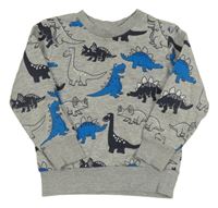 Šedá mikina s dinosaury C&A