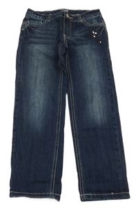 Tmavomodré skinny rifle 