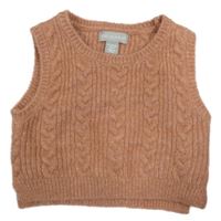 Starorůžová vzorovaná crop pletená vesta Primark