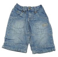 Světlemodré riflové kraťasy s kapsami 