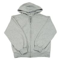 Šedá melírovaná propínací mikina s kapucí H&M