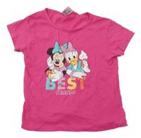 Růžové tričko s Minnie a Daisy Disney
