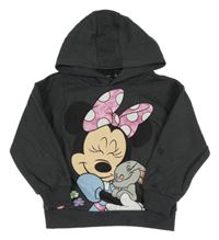 Tmavošedá mikina s Minnie a kapucí Primark