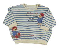 Bílo-modrá pruhovaná mikina s Paddingtonem zn. George
