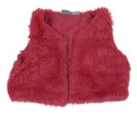 Růžová kožešinová podšitá vesta Lupilu