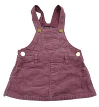 Fialové manšestrové laclové šaty Zara