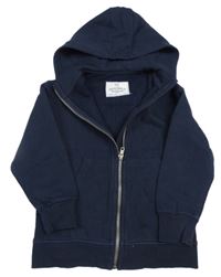 Tmavomodrá propínací mikina s kapucí M&S